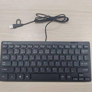 מקלדת מיני קטנה 30 ס"מ אנגלית בלבד צבע שחור CABLE USB TYPE-C DLK-K310U